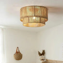 Luminaire Plafonnier Rotin - plafonnier