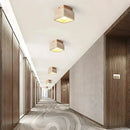 Luminaire Plafonnier Bois et Pierre - plafonnier