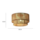 Luminaire Plafonnier Rotin - 60cm - plafonnier