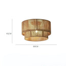 Luminaire Plafonnier Rotin - 80cm - plafonnier