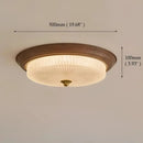 Plafonnier Bois et Verre - 500mm / Tricolore (avec télécommande) - plafonnier