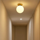 Plafonnier Boule Verre Doré - plafonnier