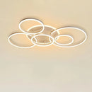 Plafonnier Cercle LED Blanc - Blanc 5 têtes (115x80 cm) - plafonnier