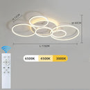 Plafonnier Cercle LED Blanc - Blanc 5 têtes (115x80 cm) - plafonnier