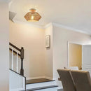 Plafonnier en Rotin - D32cm | H21cm - plafonnier