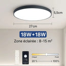 Rond Plafonnier LED Noir - 27CM | 36W - plafonnier