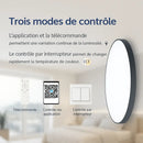 Rond Plafonnier LED Noir - plafonnier