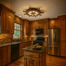 Ventilateur Plafonnier Bois Noyer - plafonnier